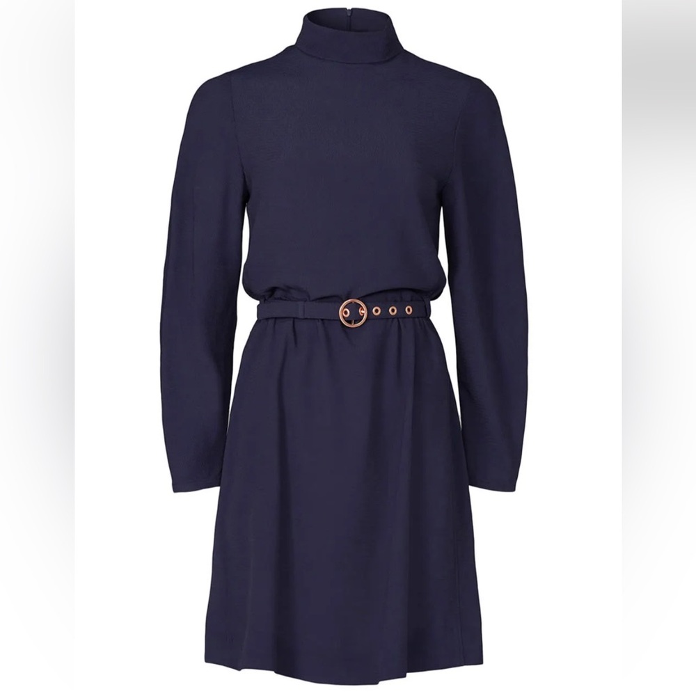 See by Chloe size medium or 38 purple mock neck dress